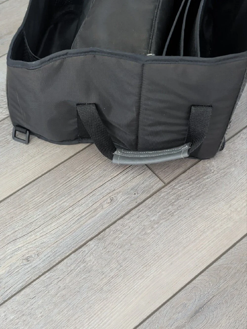 Black & Gray Men's Organizer Bag - Padded Laptop/Accessory Case For Travel